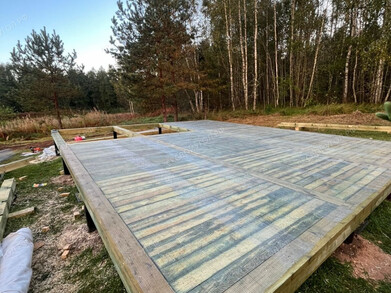 Каркасная баня 6х7 с хозблоком