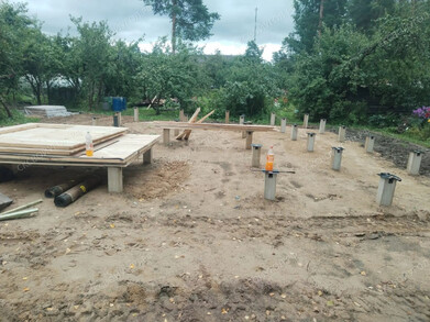 Дом 8х8 в 1.5 этажа + терраса 26м2, балкон 6м2