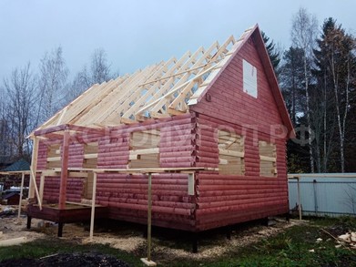 Дом из бруса 6х9 с мансардным этажом