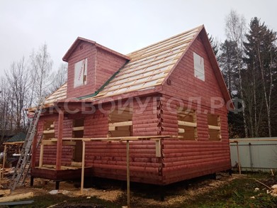 Дом из бруса 6х9 с мансардным этажом