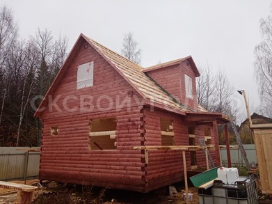 Дом из бруса 6х9 с мансардным этажом