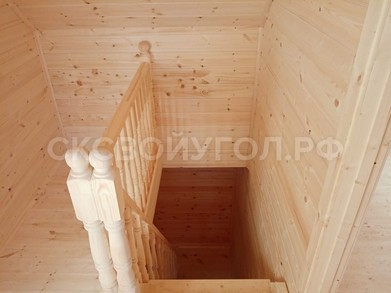 Дом из бруса 6х9 с мансардным этажом